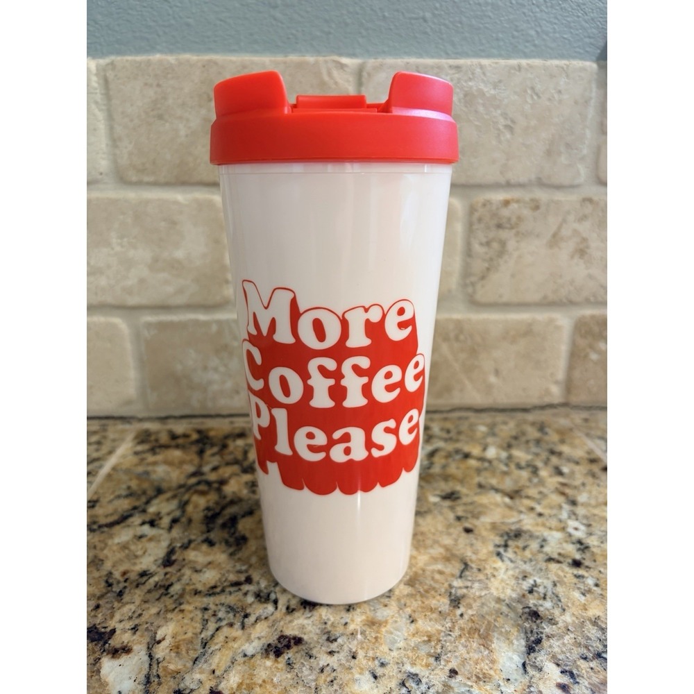 Ban.do Hot Stuff MORE COFFEE PLEASE Thermal Mug Tumbler Tea Hot Drink Travel Cup